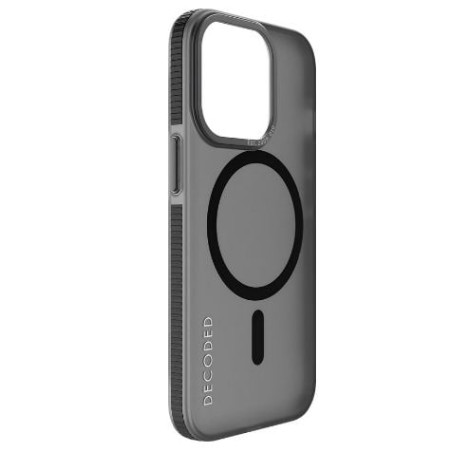 custodia decoded per iphone 15 pro max 6.7'' nero/trasparente