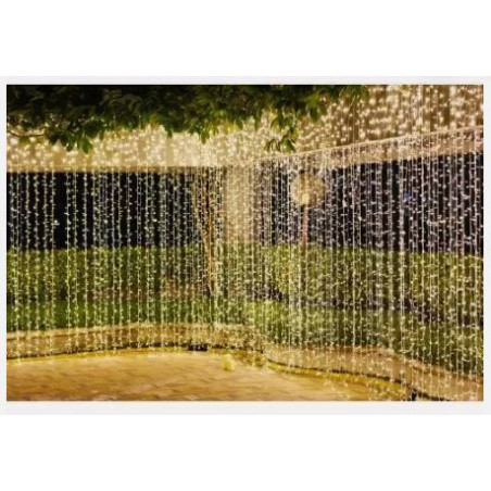 tenda cascata luminosa pre qu'italia prolungabile con giochi