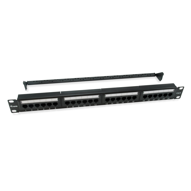 pannello patch 19 '' equip non schermato con 24 porte rj45/1u