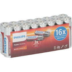 pila alcalina philips power batteria ricaricabile 16pz [phil-lr6p16f/10]