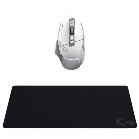 mouse logitech g502 x ottico 25600dpi con mousepad bianco/nero [991-000490]