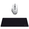 mouse logitech g502 x ottico 25600dpi con mousepad bianco/nero [991-000490]