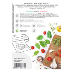 sacchetti per sottovuoto magicvac 30x40cm 50pz [14821]