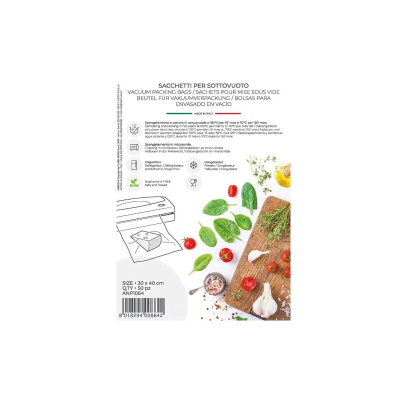 sacchetti per sottovuoto magicvac 30x40cm 50pz [14821]