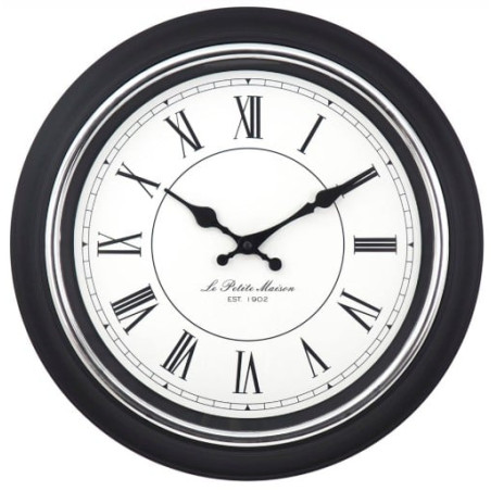 orologio da parete mebus 12968 quarzo nero [12968]