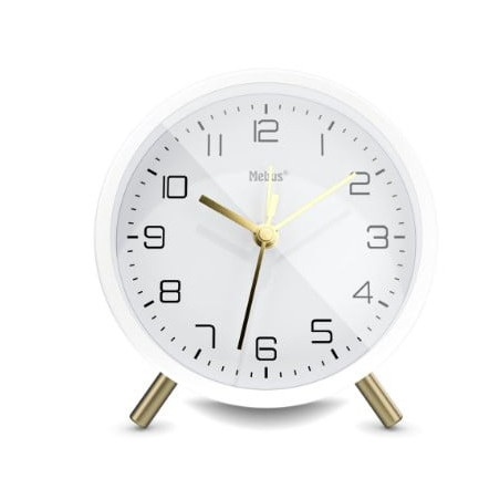 orologio sveglia mebus 56973 quarzo bianco [56973]