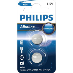 pila bottone philips alcalina a76/01b 1.5v grigio [phil-a76/01b]
