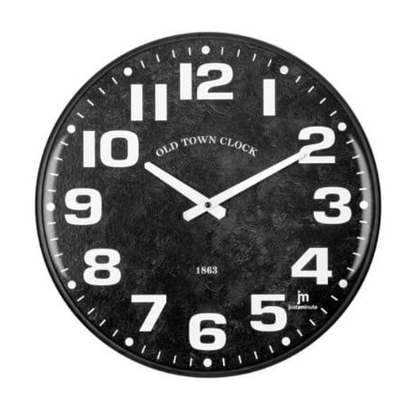 orologio da parete lowell 21562 justaminute old town nero