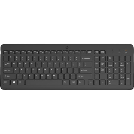 tastiera hp 225 wireless/universale/a batteria mini stilo aaa/425.9x146.1x26.8mm/nero