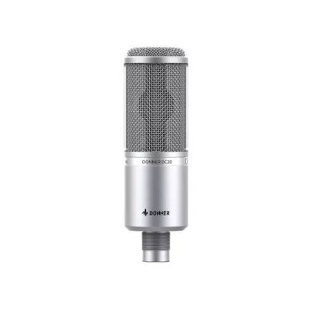 microfono a condensatore donner xlr/20-20000hz/74db/100ohm/argento