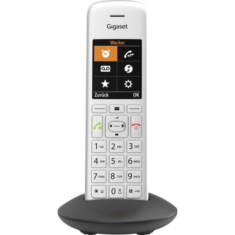 telefono cordless gigaset pro ce575hx dect con base di ricarica argento/nero
