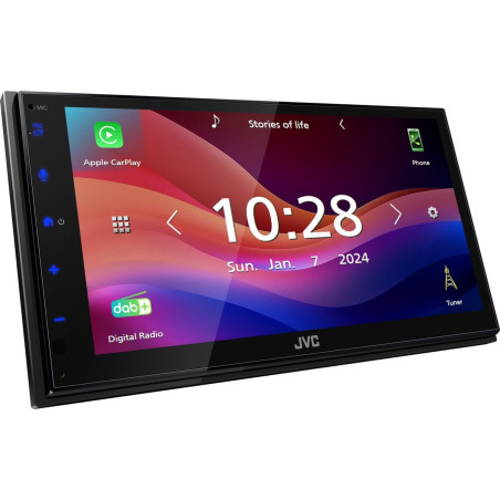 autoradio jvc kw-m595dbt digitale dab+/6.8'' wireless