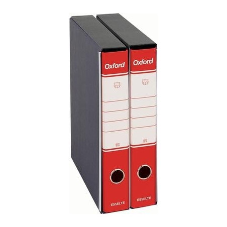 Registratore a leva esselte oxford g84 rosso dorso 5cm formato protocollo