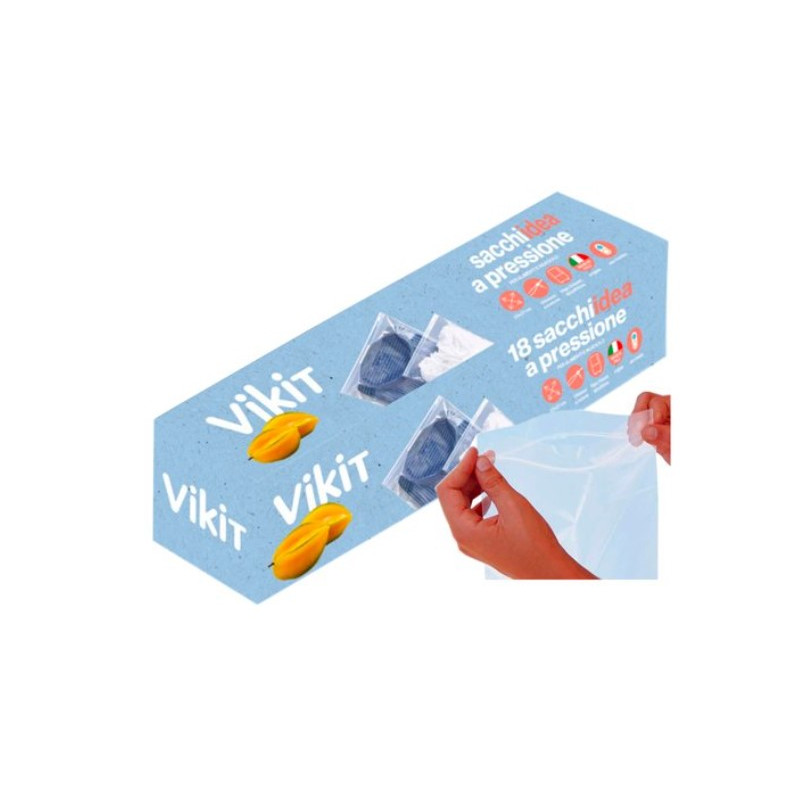 sacchetti congelatore virinnova vikit apri/chiudi trasparente 18pz