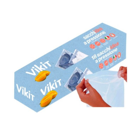 sacchetti congelatore virinnova vikit apri/chiudi trasparente 18pz