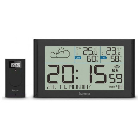 stazione meteorologica hama sylt con sensore est. radioc nero [222216]