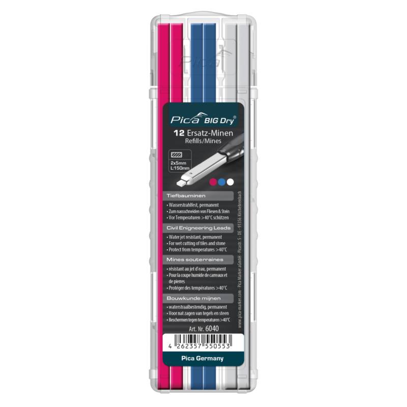 mine di ricambio permanente pica-marker multicolore [6040]