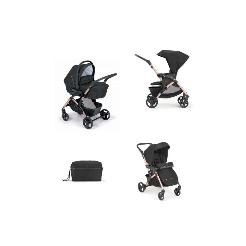 passeggino cam sistema componibile duo nero
