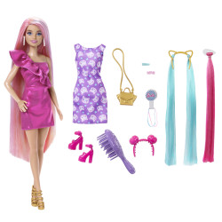 bambola mattel barbie gioco di capelli + accessori multicolore [jdc85]