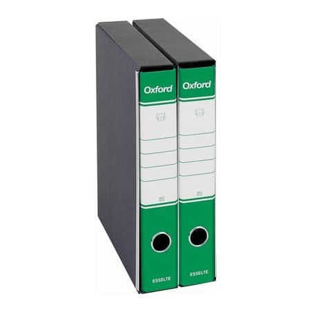 Registratore a leva esselte oxford g84 verde dorso 5cm formato protocollo
