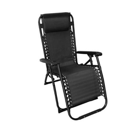 sedia sdraio amicasa htn455 con poggiapiedi grigio