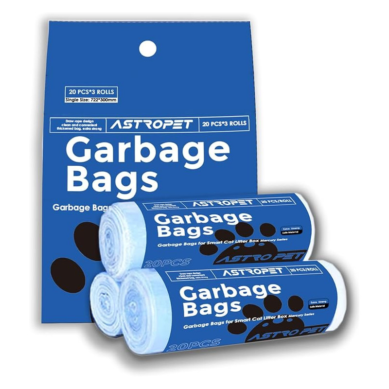 sacchetti di lettiera astropet mercury series per gatti 3x20pz [aatb-001]