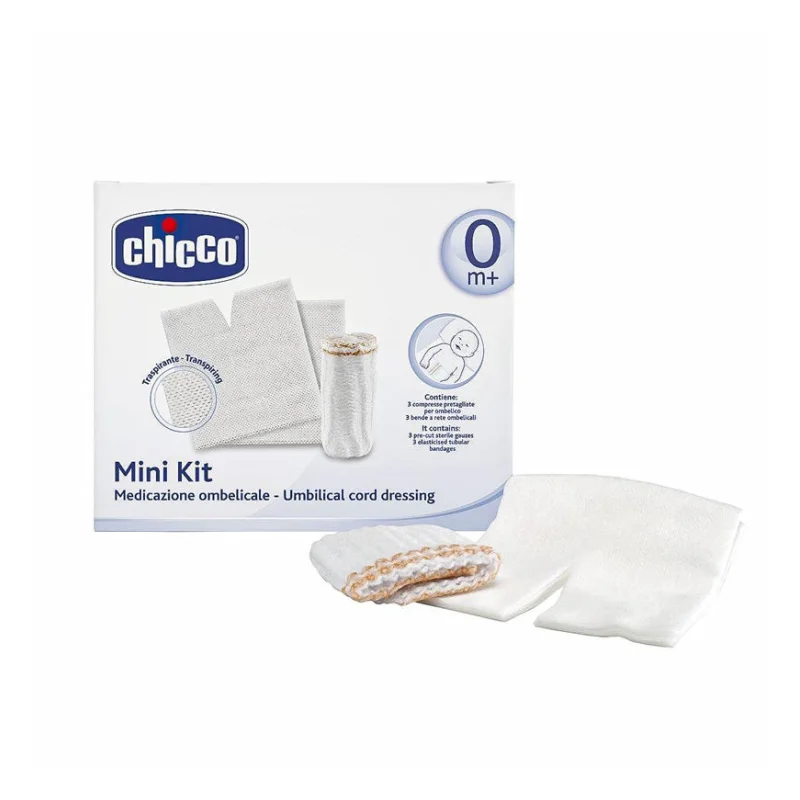 kit medicazione ombelicale chicco medibaby mini 10x10cm 3pz