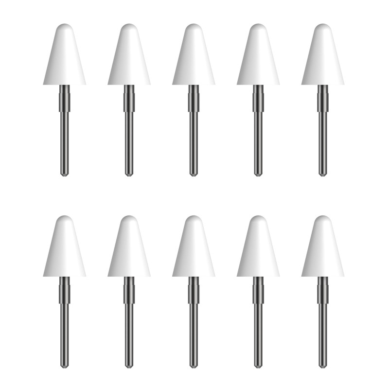 punte di ricambio kobo stylus 2 1.5x0.4x0.4cm bianco 10pz [n605-ac-wh-p-pn]