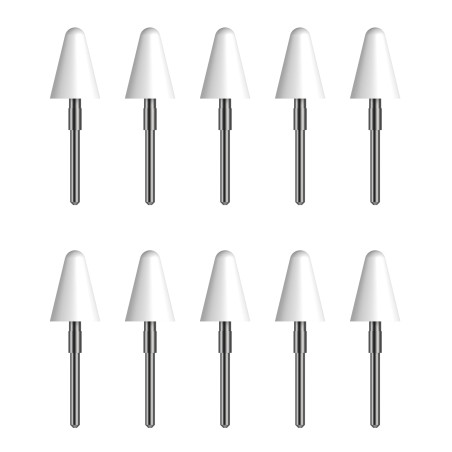 punte di ricambio kobo stylus 2 1.5x0.4x0.4cm bianco 10pz [n605-ac-wh-p-pn]