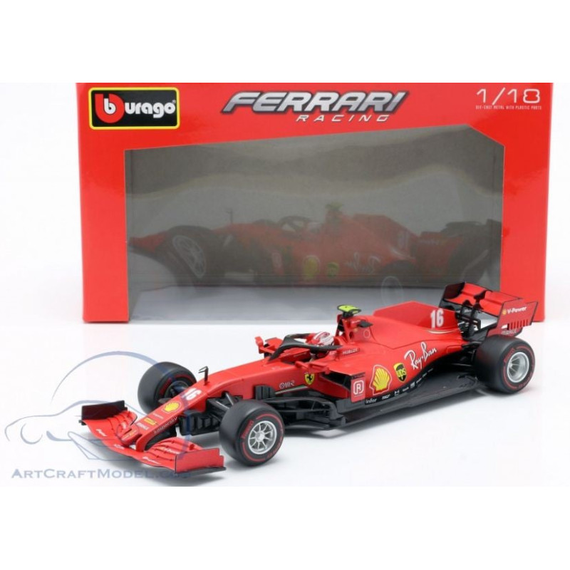 modellino bburago automodello ferrari sf1000 16 leclerc 1/18 rosso