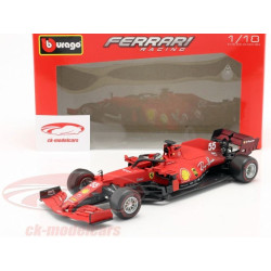 modellino bburago automodello ferrari f1 sf21 55 sainz 1/18 rosso