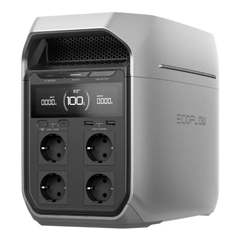 power station portatile ecoflow delta 3 plus 1024wh 1800w argento