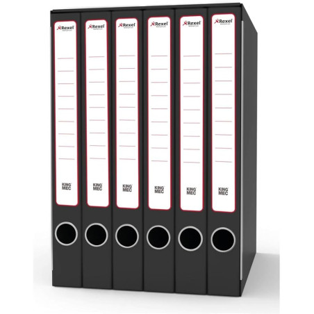 gruppo raccoglitori king mec a 3 lembi, dorso 33mm, formato 23x32cm