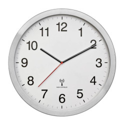orologio da parete tfa dostmann radiocomandato 400mmx50mmx400mm argento/bianco[60.3545.02]