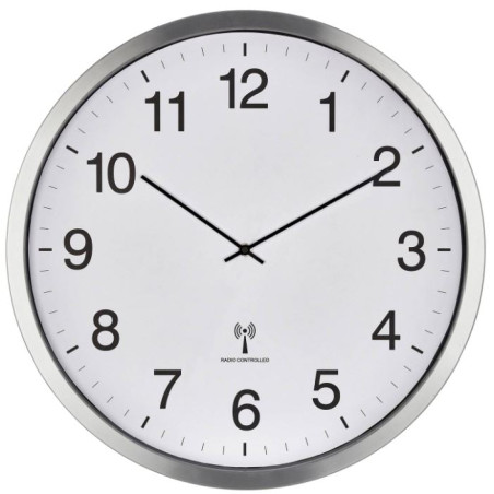 orologio da parete tfa dostmann 508mmx65mm bianco/argento [60.3548.02]