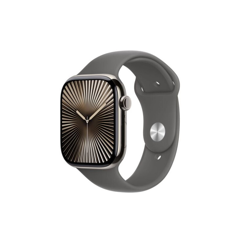 smartwatch apple watch s10 gps + cellulare 46mm natural titanium