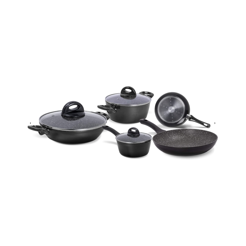 batteria pentole aeternum ap000246 petragres ecosolution nero