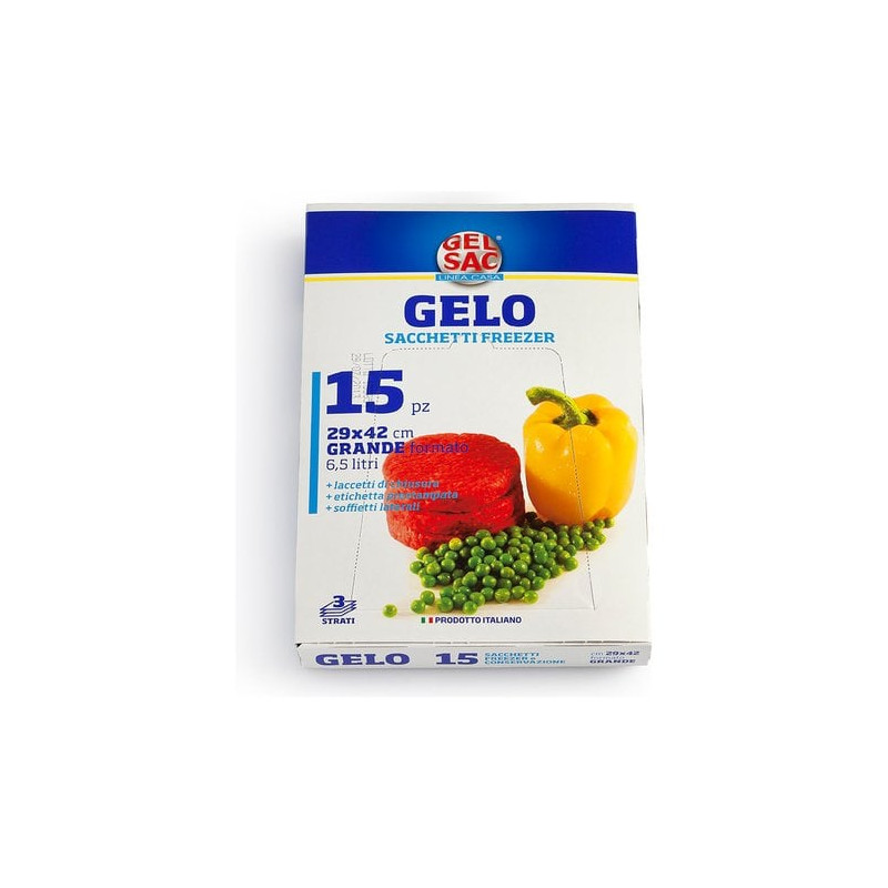 sacchetti congelatore gel sac con laccetti 29x42