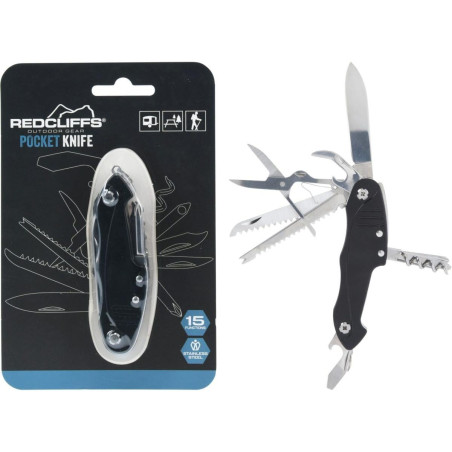 coltellino multiuso redcliffs 15 funzioni nero