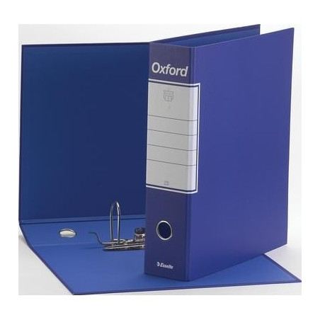 Registratore a leva esselte oxford g85 blu dorso 8cm formato protocollo