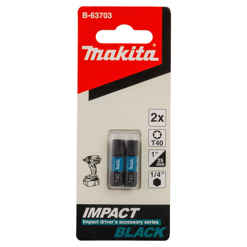 accessorio per avvitatore a percussione makita b-63703 punta