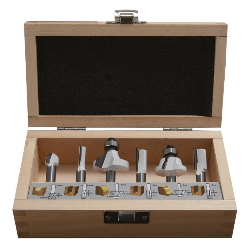 accessorio per fresatrice makita d-53540 set di punte per fresa