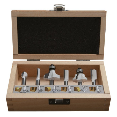 accessorio per fresatrice makita d-53540 set di punte per fresa