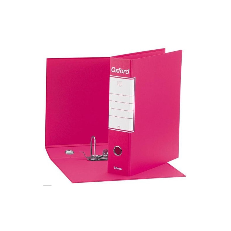 Registratore a leva esselte oxford g85 fucsia dorso 8cm formato protocollo