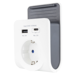 caricabatterie rev usb presa 240v usb tipo a/c ip20 bianco [0020770112]