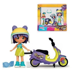 set bambola famosa top moto girl 11cm multicolore