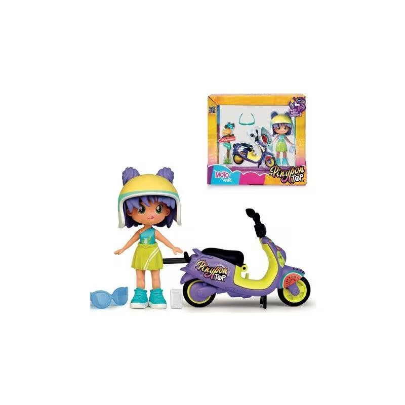 set bambola famosa top moto girl 11cm multicolore
