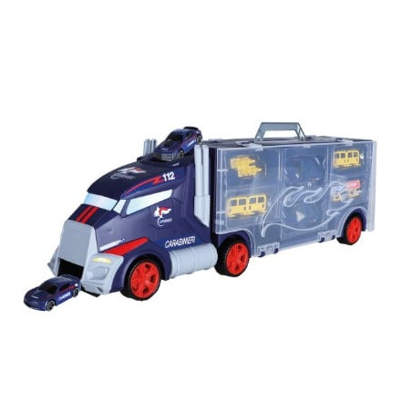 set da gioco ods camion silver wheel carabinieri con 2 auto multicolore