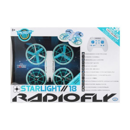 modellino ods radiofly stralight drone con luci 8 funzioni rc 2.4ghz