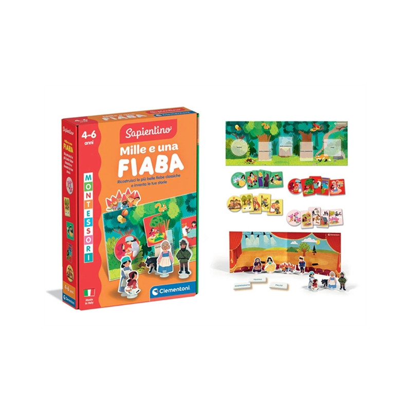 gioco educativo clementoni 16846 montessori mille e una fiaba multicolore